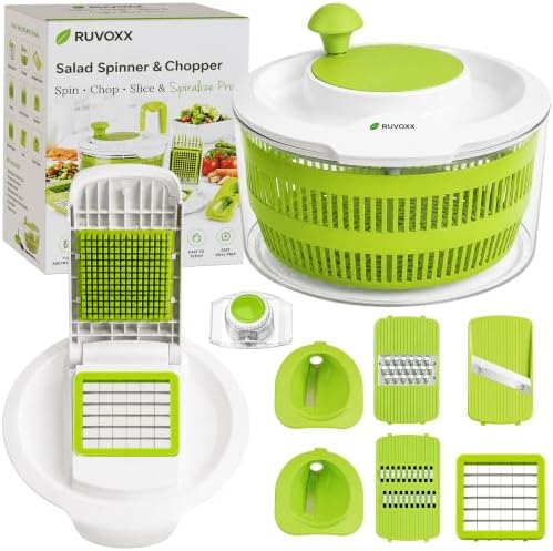 Large Salad Spinner with Slicer by RUVOXX