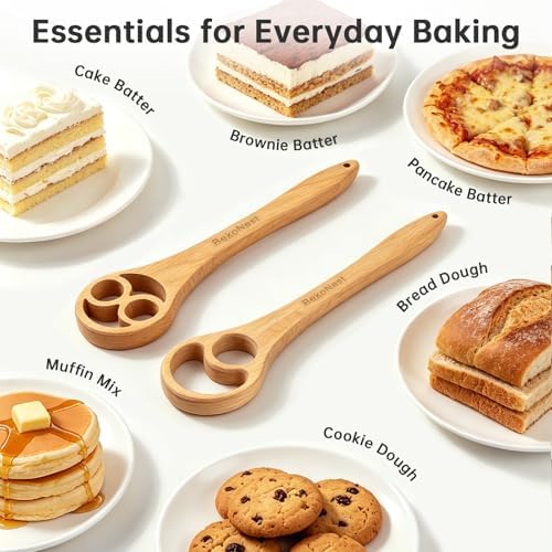Danish Dough Whisk 2 Pack, Wooden Sourdough Bread Whisk - Image 6