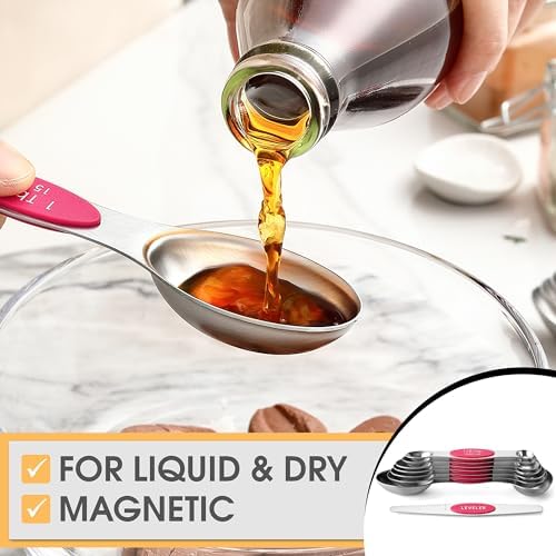Spring Chef Dual Sided Magnetic Measuring Spoons Set of 8 - Image 4