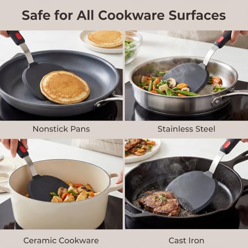 Silicone Pancake Spatula, Heat Resistant Cooking Spatula - Image 5
