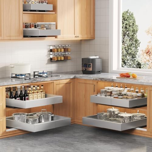 Seinloes 2 Pack Expandable Pull Out Cabinet Organizer 21"Deep - Image 6