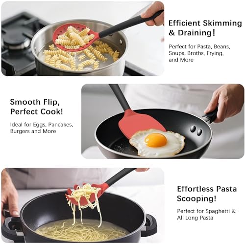 Coukre Silicone Kitchen Cooking Utensils Set, Heat Resistant - Image 3