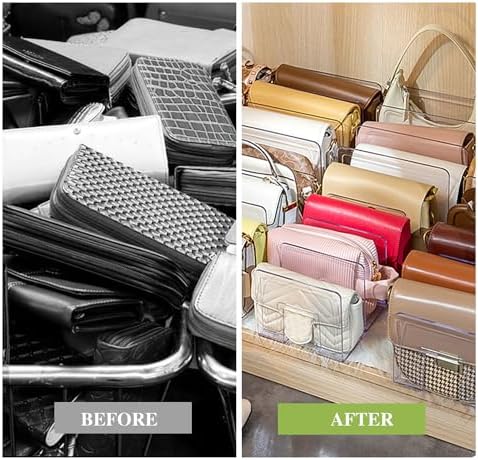 2 Pcs Purse Organizer for Closet, Acrylic Clear Purse Storage Organizers - Image 4