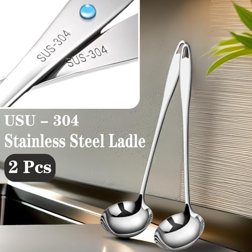 Stainless Steel Soup Ladle, Metal Ladle - Image 3