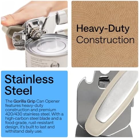 GORILLA GRIP Original Model Stainless Steel Manual Can Opener - Image 3