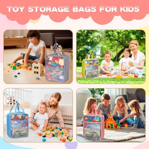 4 Pack Extra Large Mesh Toy Zipper Storage Bags - Image 6
