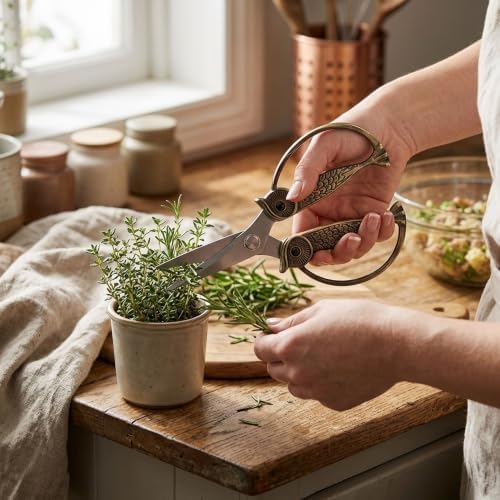 XSNBRD Heavy Duty Kitchen Scissors, Bronzed Stainless Steel Owl Shears. - Image 6