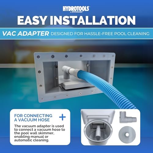 Swimline HYDROTOOLS Grey Standard Wide Mouth Above Ground Pool Skimmer Kit | - Image 4
