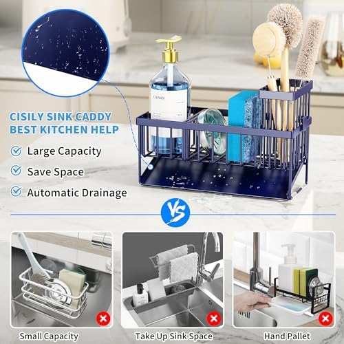 Cisily Navy Blue Sink Caddy Organzier - Image 3