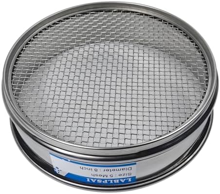 5 Mesh Lab Sieves 8" Diameter 304 Stainless Steel Wire Cloth Test Sieve - Image 2