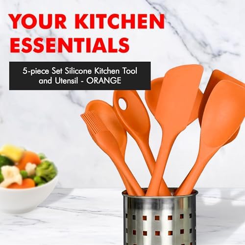 Chef Craft Premium Silicone Kitchen Tool and Utensil Set, 5 Piece - Image 2