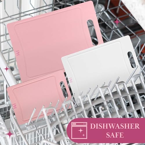 Paris Hilton Cutting Boards for Kitchen, Reversible Dual Sided Plastic Cutting - Image 6