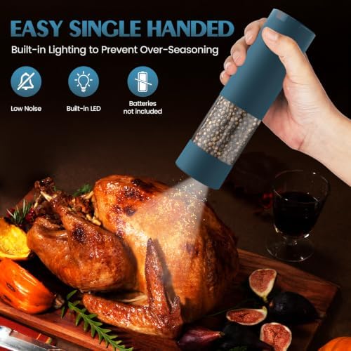 Electric Salt and Pepper Grinder Set Automatic Battery Pepper Mill Shakers - Image 3