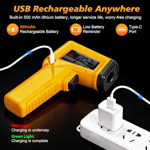 FKM Rechargeable Infrared Thermometer Gun, 13-Point Laser-High Precision - Image 4