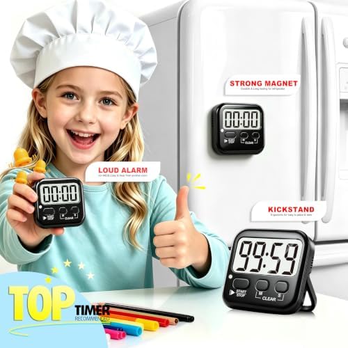 Antonki 2 Pack Digital Timer for Kids Classroom Kitchen Timers for Cooking - Image 4