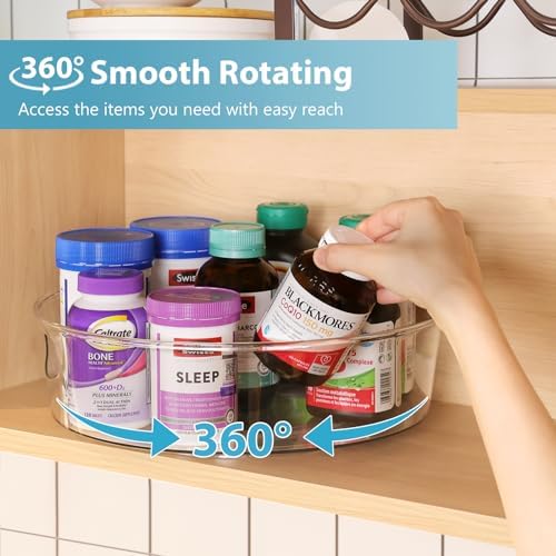 Guzon 4 Pack Lazy Susan Turntable, 12 Inch Rotating Organizer - Image 2