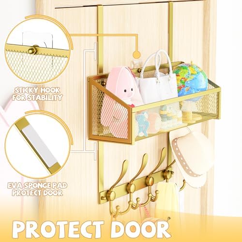 Kaiferty Over The Door Hooks Organizer, Coat Rack Over The Door Storage Hanger - Image 5