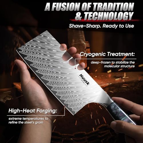 Huusk Stainless Meat Cleaver Knife 7" - Image 6