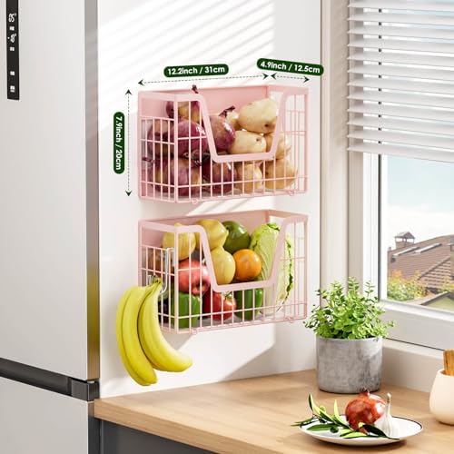 2 Pack Magnetic Shelves for Fridge - Image 2