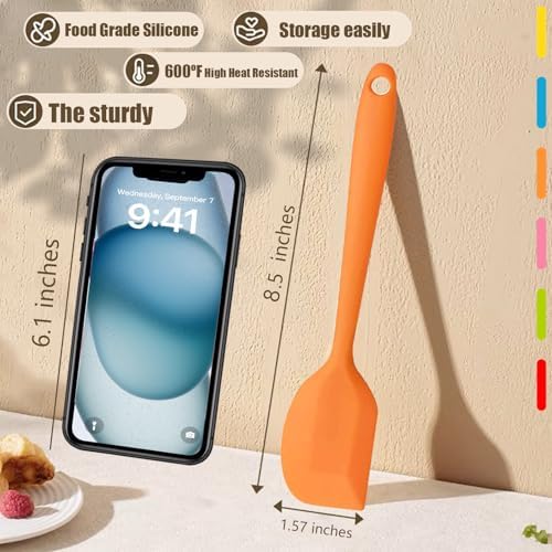 8 Pieces Silicone Spatulas, 8.5 inch Non-stick - Image 3