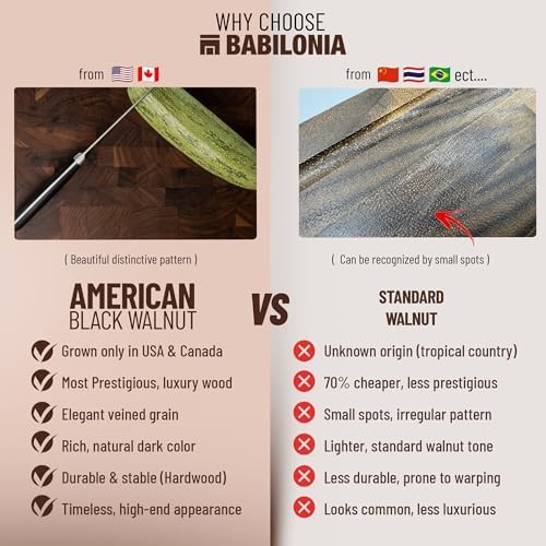 XXL American Black Walnut Wood Cutting Board, End Grain Butcher Block - Image 6
