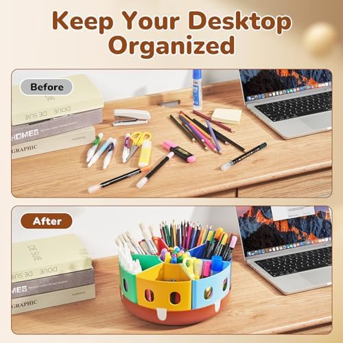 GAMENOTE Rotating Art Supply Organizer, Lazy Susan Caddy - Image 4