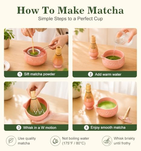 Matcha Whisk Set, Ceramic Matcha Kit - Image 5