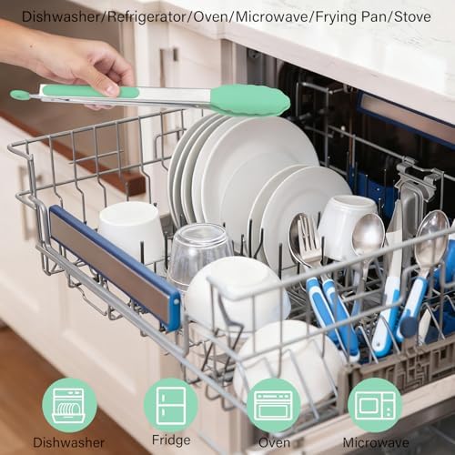 7 Inch Silicone Kitchen Tongs, Heat Resistant Cooking Utensils - Image 4