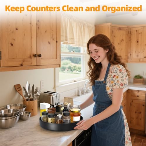 Metal Lazy Susan Organizer, 10 Inch Anti-Rust Turntable - Image 4