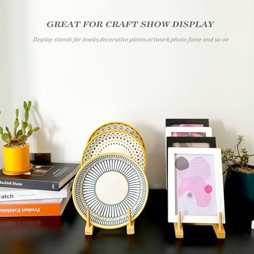 Plate Stands For Display, Wooden Plate Rack Dish Stand Holder - Image 6