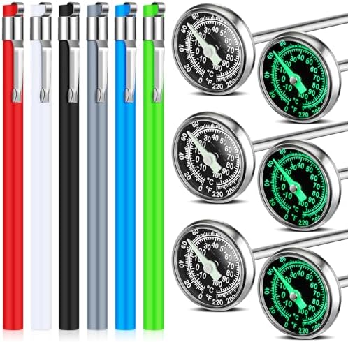 Xuhal 6 Pcs Kitchen Thermometer Glow Dial 5 Inch Stem by Xuhal