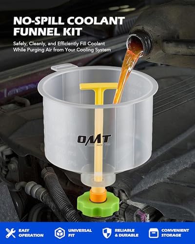 OMT 17 Piece No Spill Coolant Funnel Kit, Leakproof Coolant Bleeder Kit - Image 2