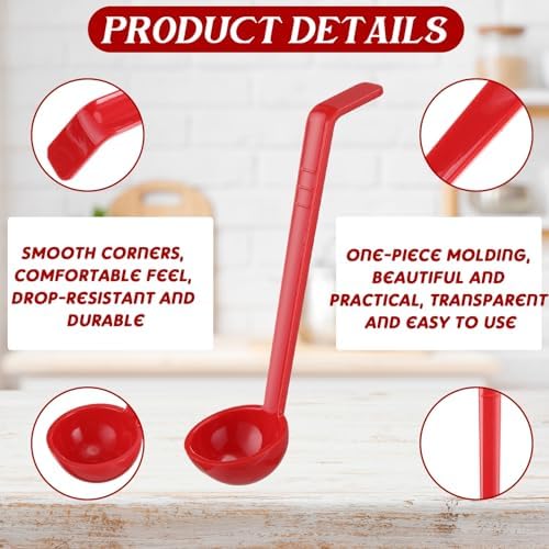 Tioncy 6 Pcs 1 Oz Small Ladle for Serving Sauce 8.07 Inches Plastic Mini Ladles - Image 4
