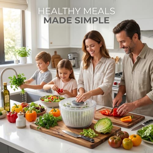 Large 3.6 L Salad Spinner with BPA-Free Bowl - Image 5