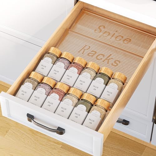 PanPanPal Spice Drawer Organizer, 2 Tier- 2 Pack Drawer Seasoning Organizer by PanPanPal