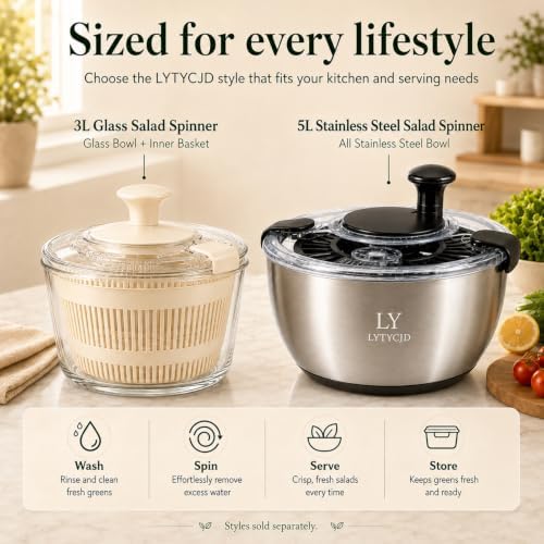 Large Salad Spinner 5.3 Qt - Image 6