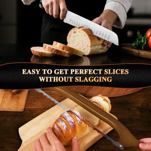 2 Pack Sourdough Bread Knife for Homemade Bread, Serrated Bread Cutter - Image 5