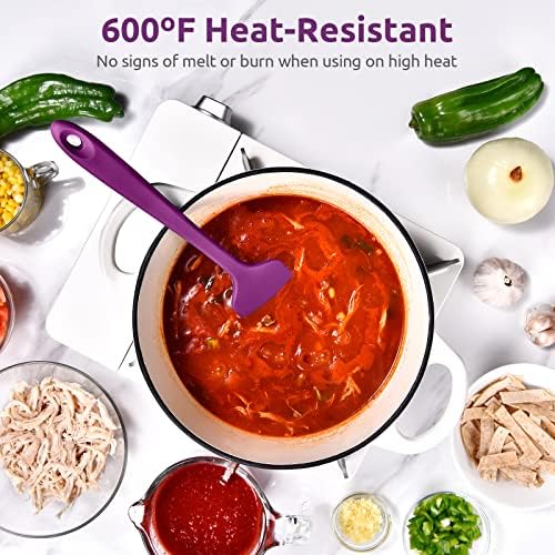 U-Taste Silicone Large Spatula, 600ºF High Temp Bowl Scraper, 11.38"/Purple - Image 3