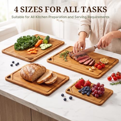 GASHELL Bamboo Cutting Board Set - Image 5