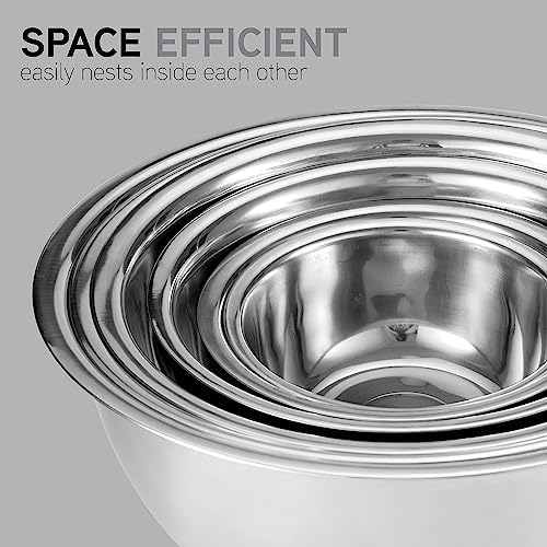 COOK WITH COLOR Stainless Steel Mixing Bowls Set - Image 4