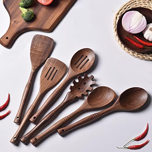 Gudamaye 12 inch Black Walnut Wooden Utensils - Image 3