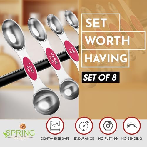 Spring Chef Dual Sided Magnetic Measuring Spoons Set of 8 - Image 2