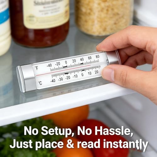 2 Pack White Refrigerator Freezer Thermometer, Freezer Kitchen Thermometer - Image 7