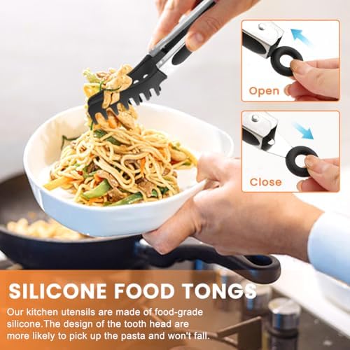 3PCS Spaghetti Spoon, Pasta Fork and Tong, - Image 5