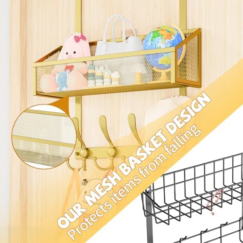 Kaiferty Over The Door Hooks Organizer, Coat Rack Over The Door Storage Hanger - Image 6