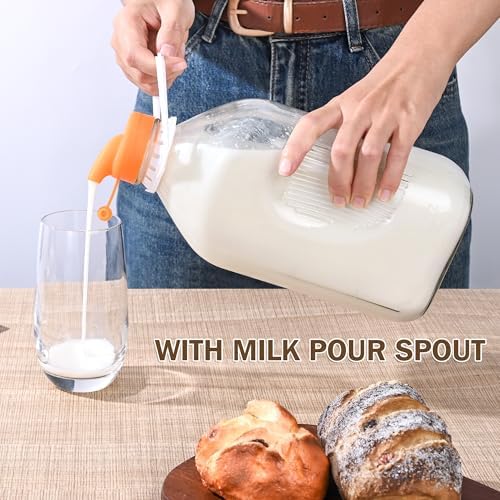 KMIGRUAN 64oz Glass Milk Bottle - Image 3