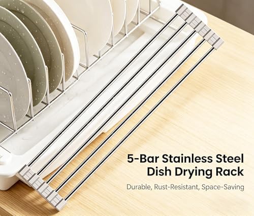 Ahyuan Roll up Dish Drying Rack Over The Sink Kitchen Roll up Sink Drying Rack - Image 7