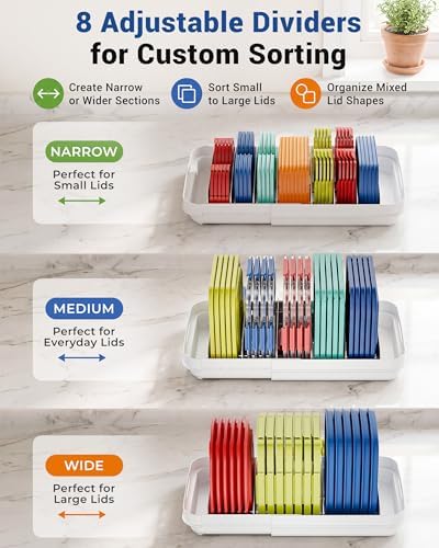 EVERIE Expandable Food Container Lid Organizer - Image 5