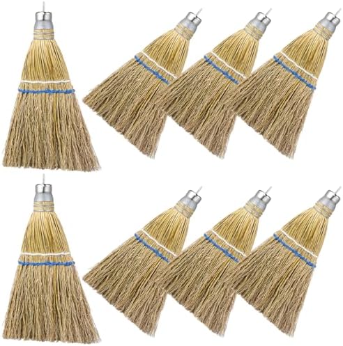Suclain 8 Pcs 12" Hand Held Whisk Broom Corn Straw by Suclain