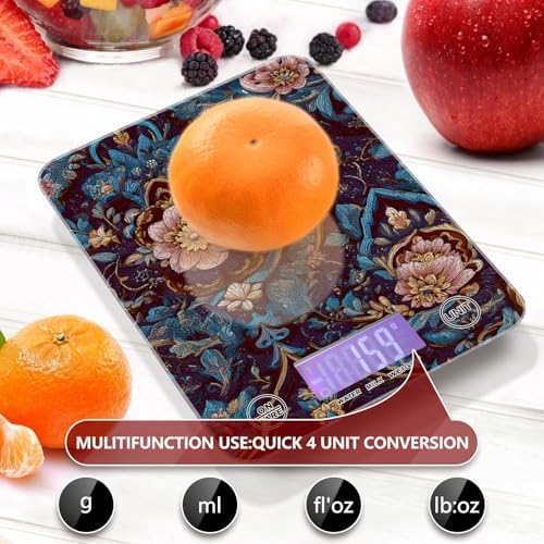 Classical Damascus Flower Food Kitchen Scale Digital Weight Grams and Ounces - Image 3